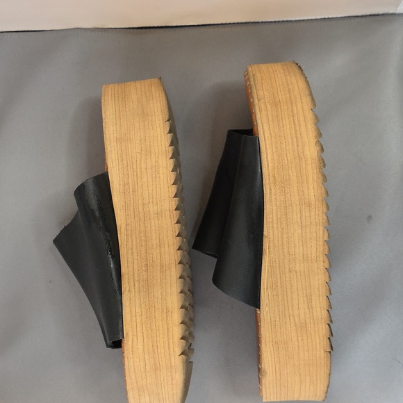 Musse & Cloud Women's Black Platform Sandals Sz 38 - Picture 4 of 7